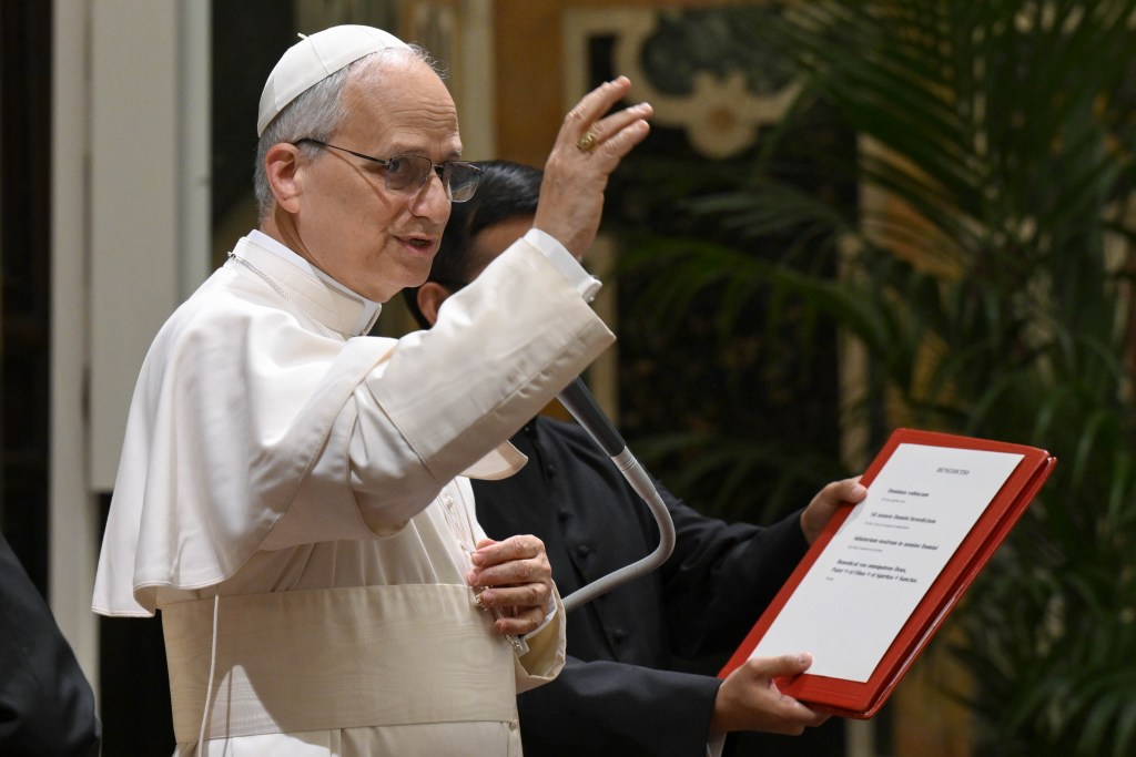 Pope Leo XIV receives Brothers of the Christian Schools in private audience at the Vatican.