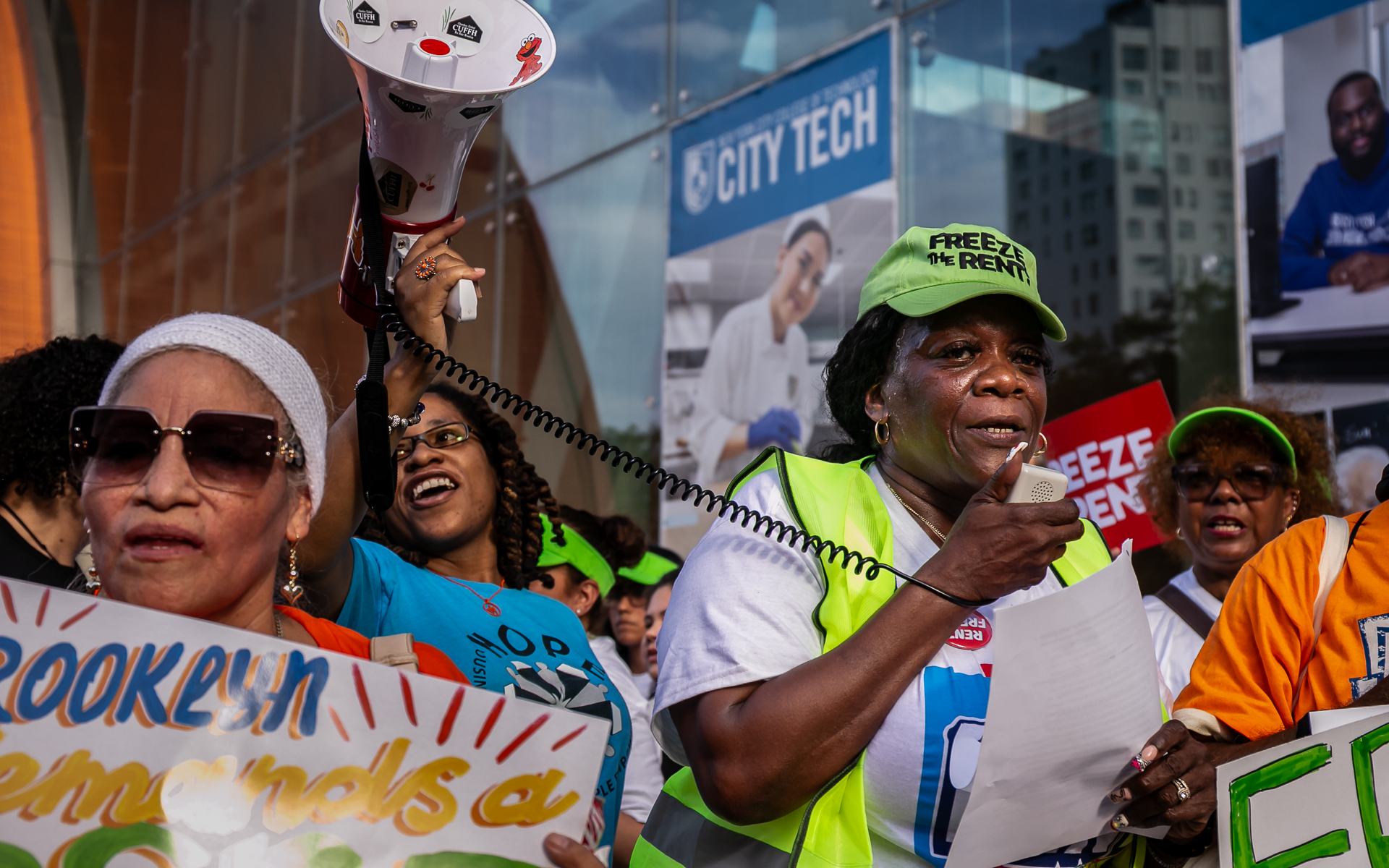 tenants outside the Rent Guidelines Board public hearing