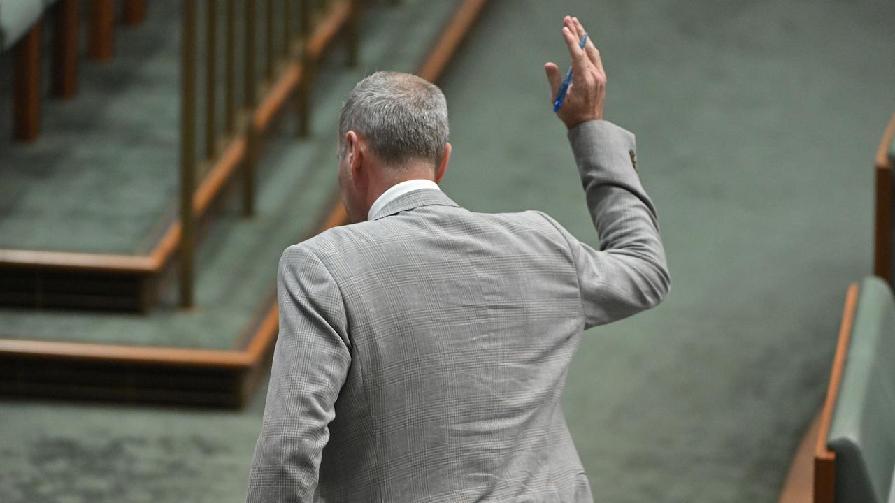Liberal MP Garth Hamilton storms out during Question Time