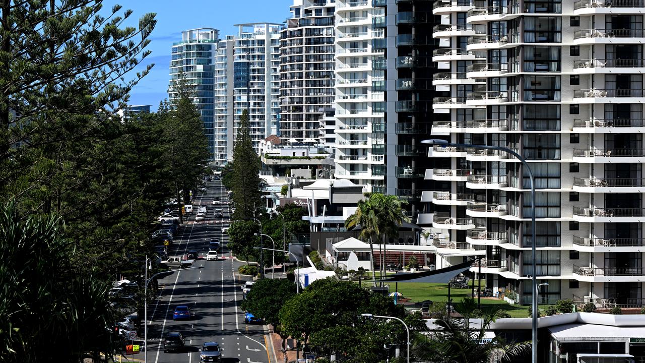 Beachfront units at Coolangatta on the Gold Coast (file image)