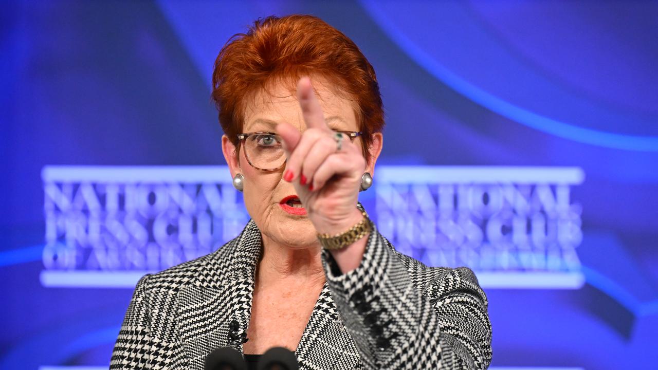 One Nation leader Pauline Hanson