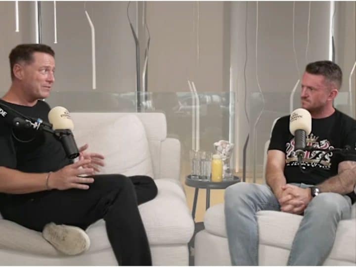 Tommy Robinson and Karl Stefanovic