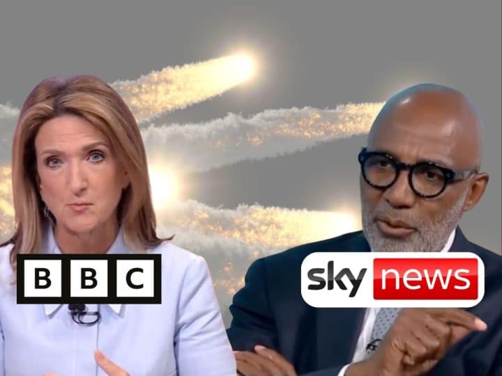 Victoria Derbyshire of the BBC and Trevor Phillips of Sky News