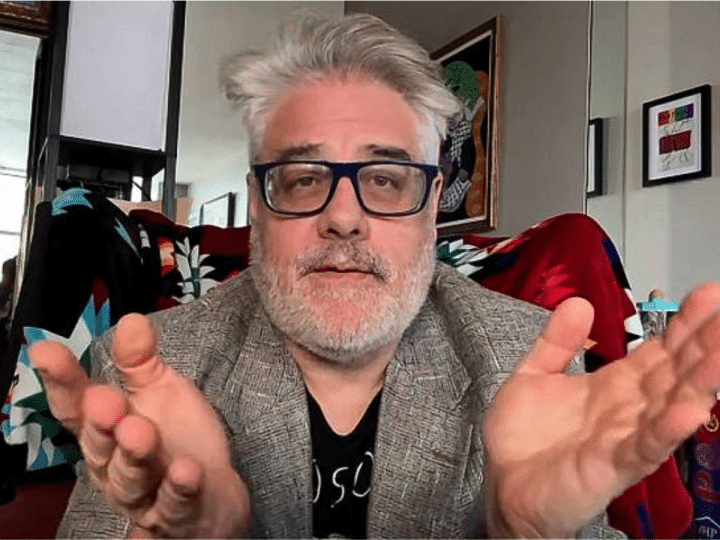 This AFPTV video grab shows Daniel Kovalik, legal representative of the Colombian president Gustavo Petro, speaking from an undisclosed location during an interview with AFP via Zoom, in Bogota on October 30, 2025.
