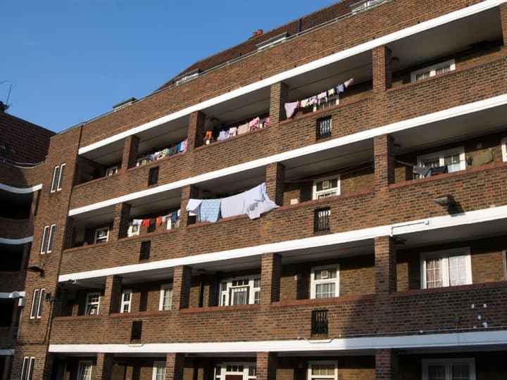 Flats in London, illustrating marginalised people more likely to be exposed to environmental harm