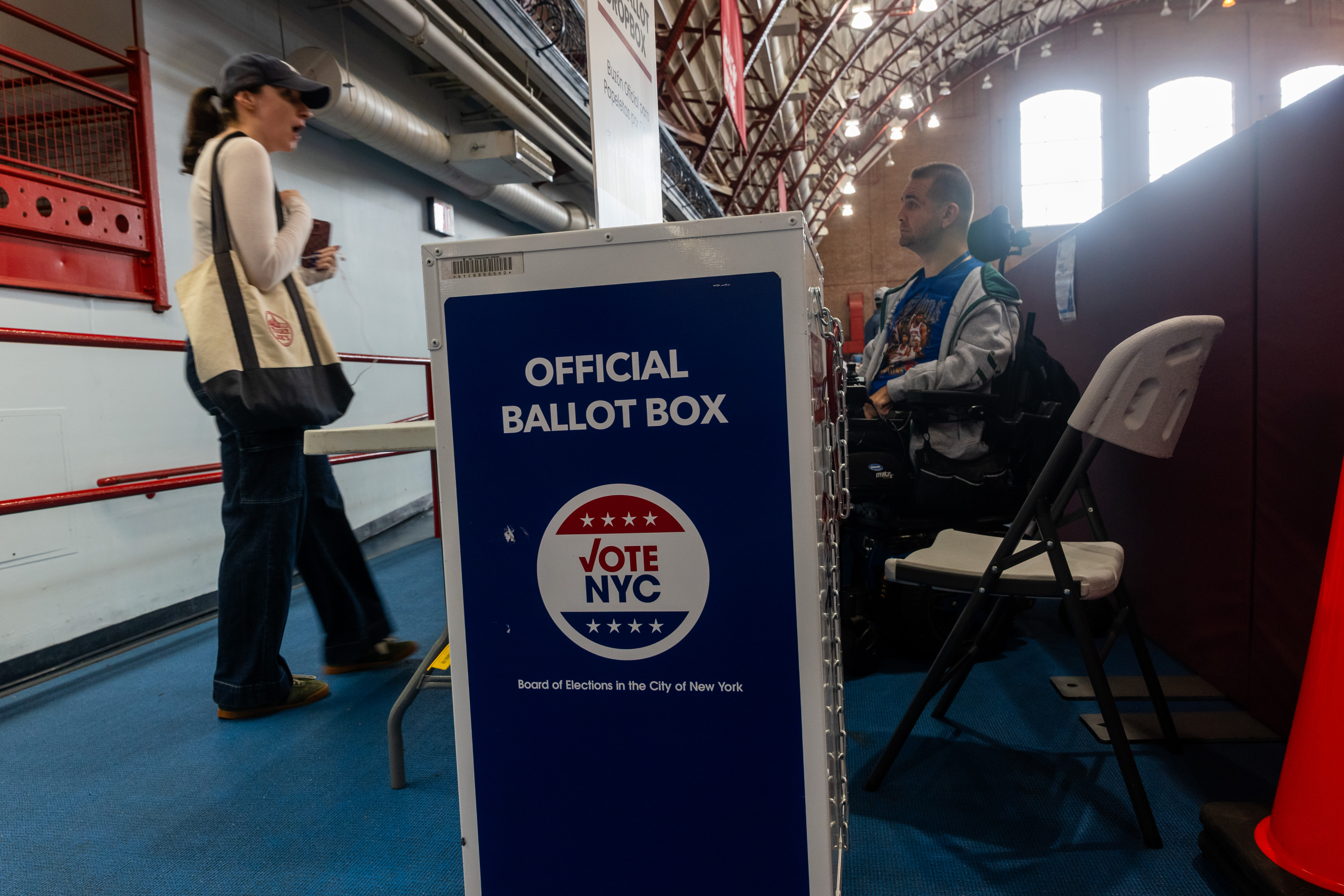 A poll site.