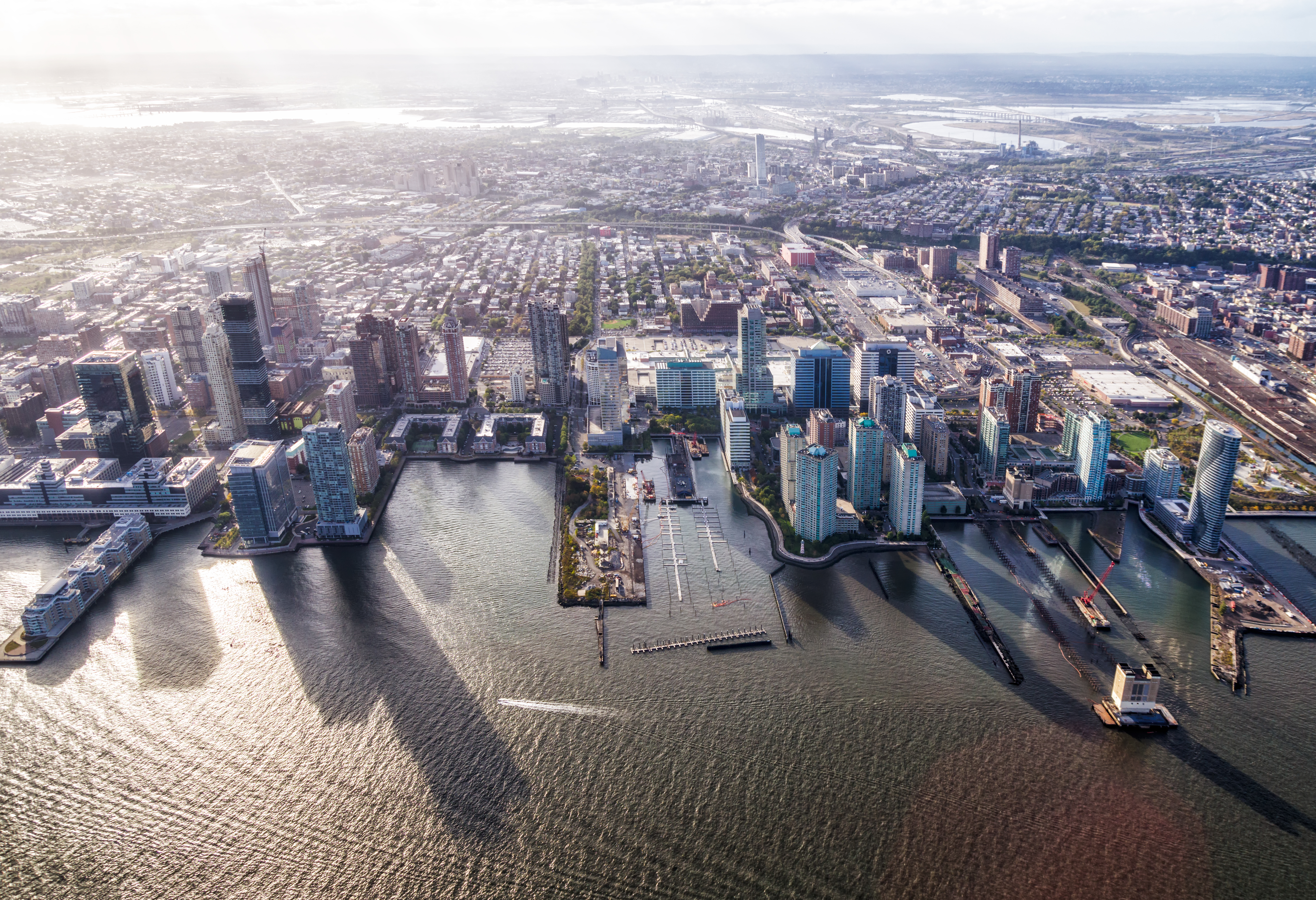 An areal view of Jersey City
