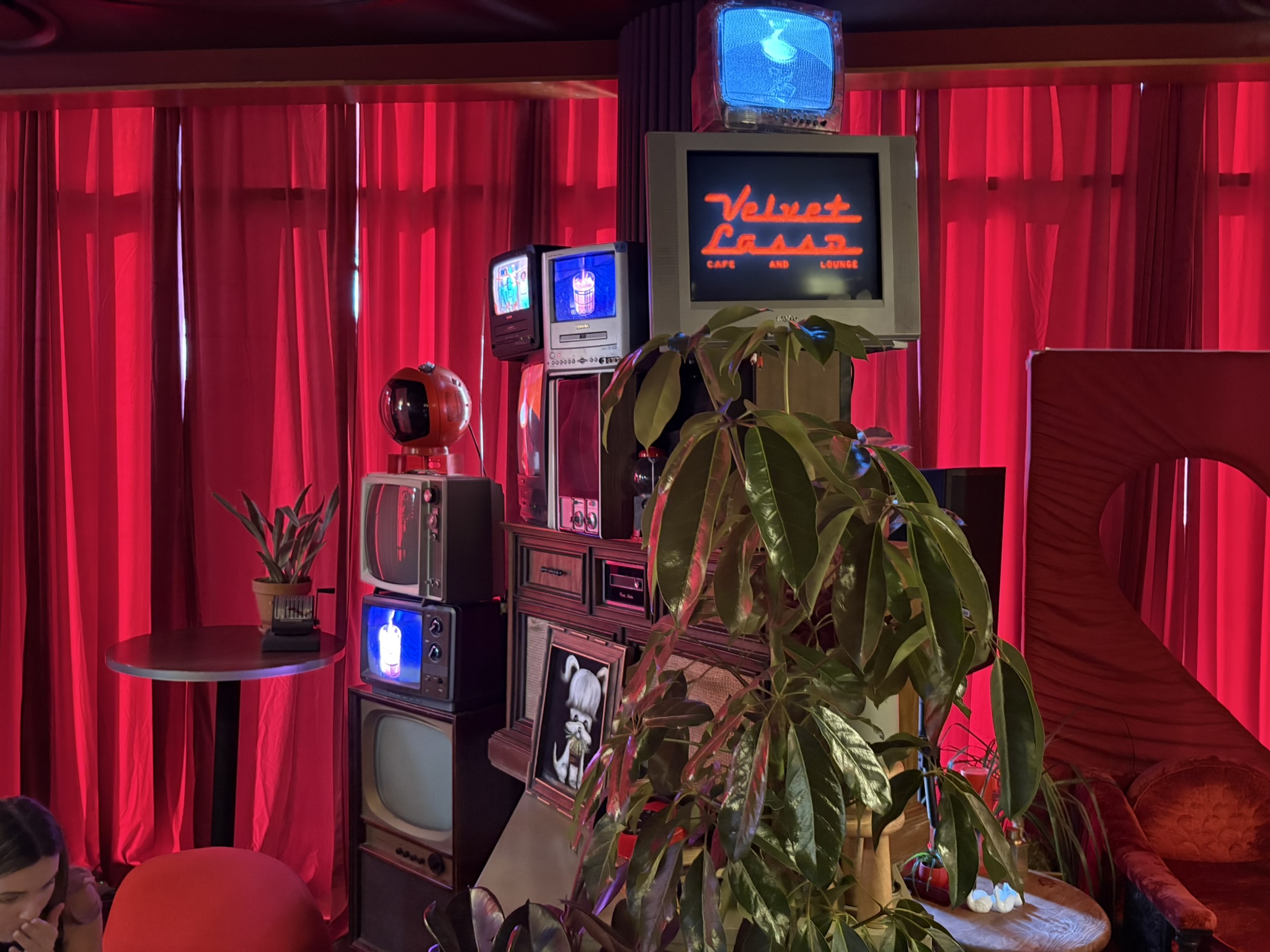 Velvet Lasso stack of TVs