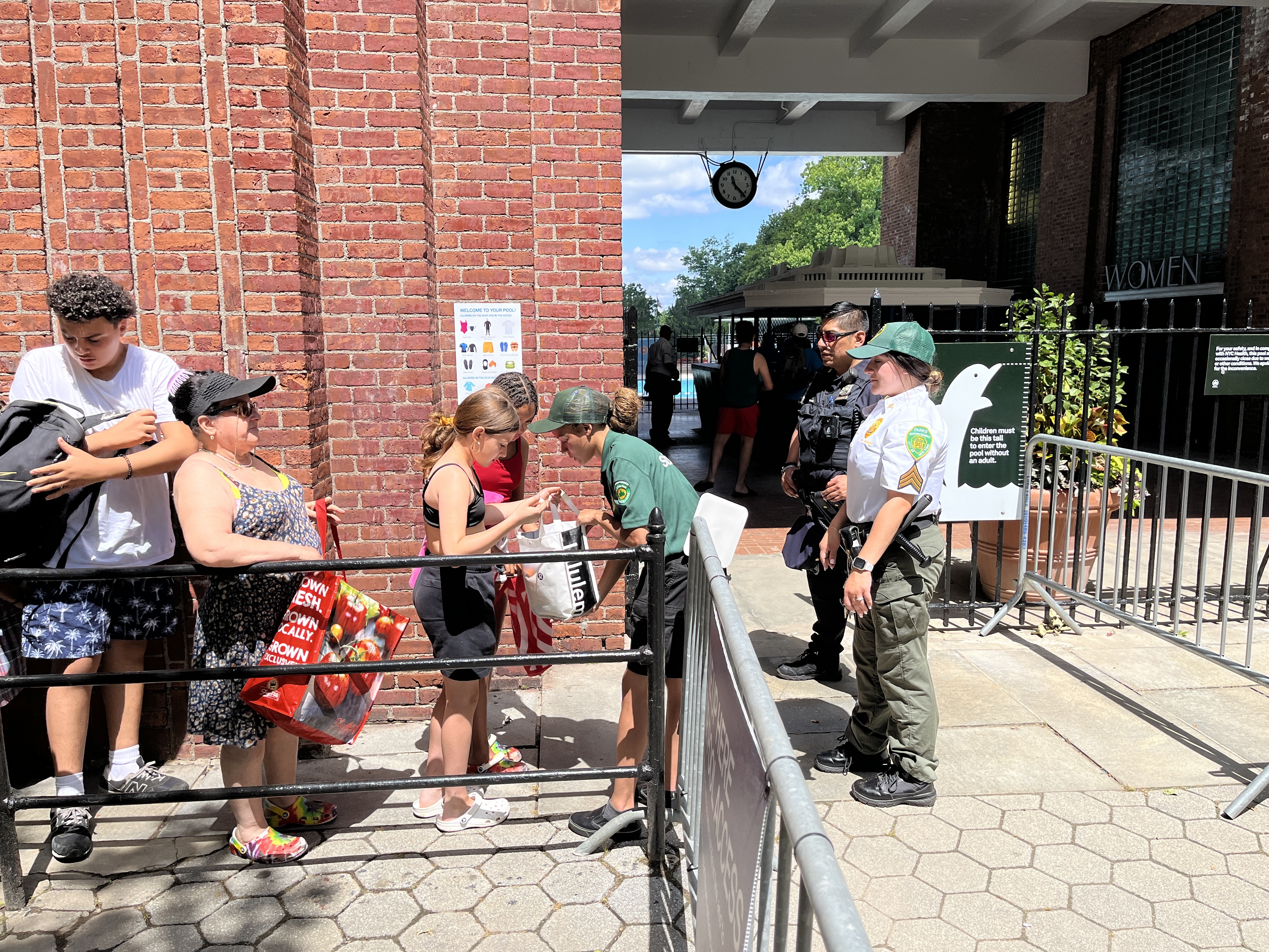City pools can't open without NYPD officers present, according to a parks department policy.
