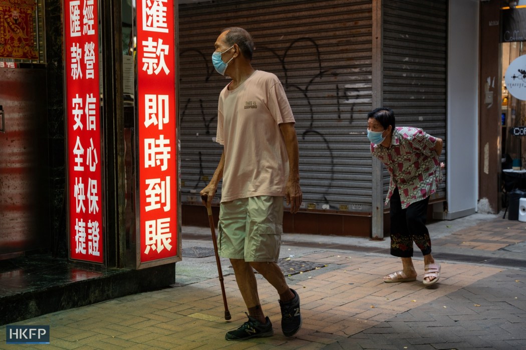 Elderly in Hong Kong. File photo: Kyle Lam/HKFP.