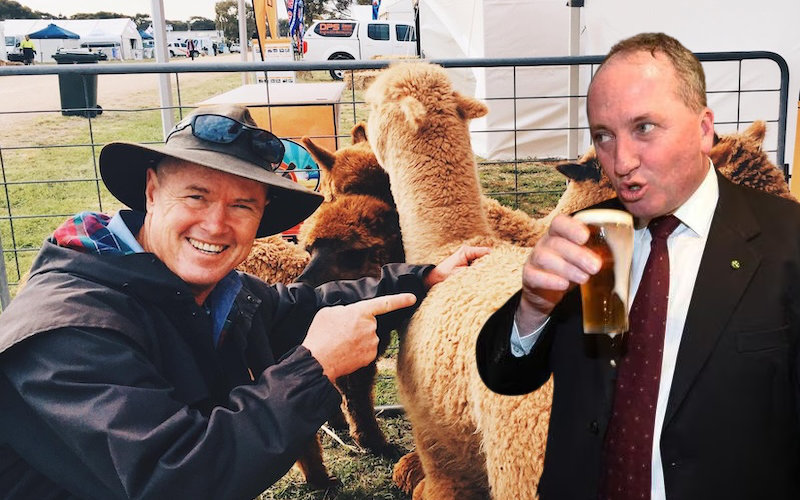 Monte Dwyer with Barnaby Joyce