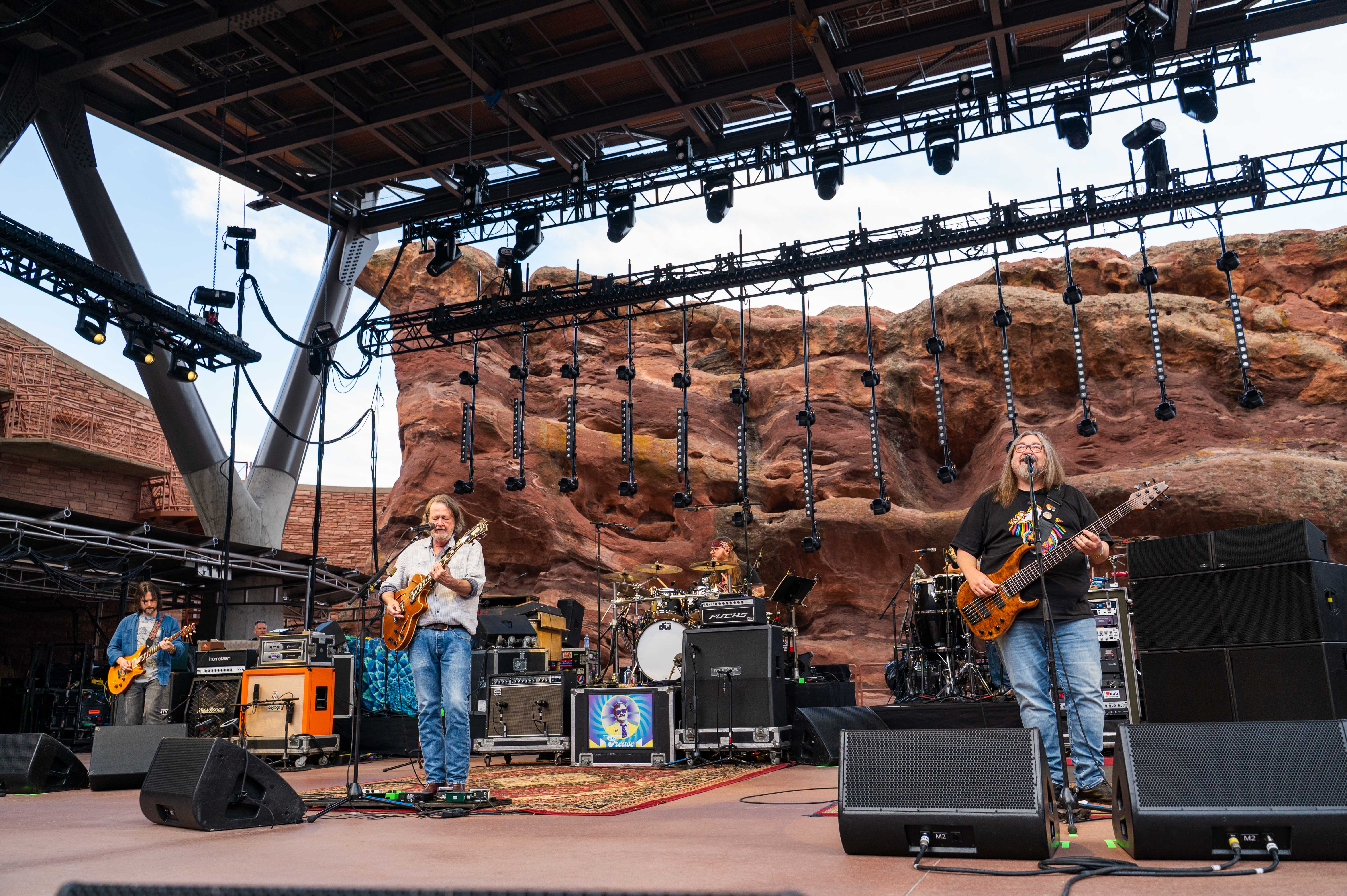 Widespread Panic on stage at Red Rocks