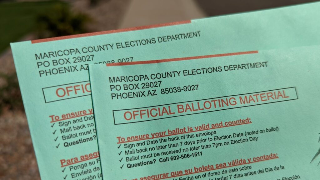 The U.S. Department of Justice asked the Supreme Court on Tuesday to take up a case casting the Republican National Committee against a host of Democratic and voting rights groups over voting restrictions in Arizona. (Photo by Jim Small/Arizona Mirror)