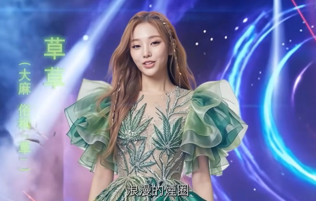 The Correctional Services Department's now-withdrawn AI-generated K-Pop stars named Cannabis, Ice, Cocaine and Etomidate.