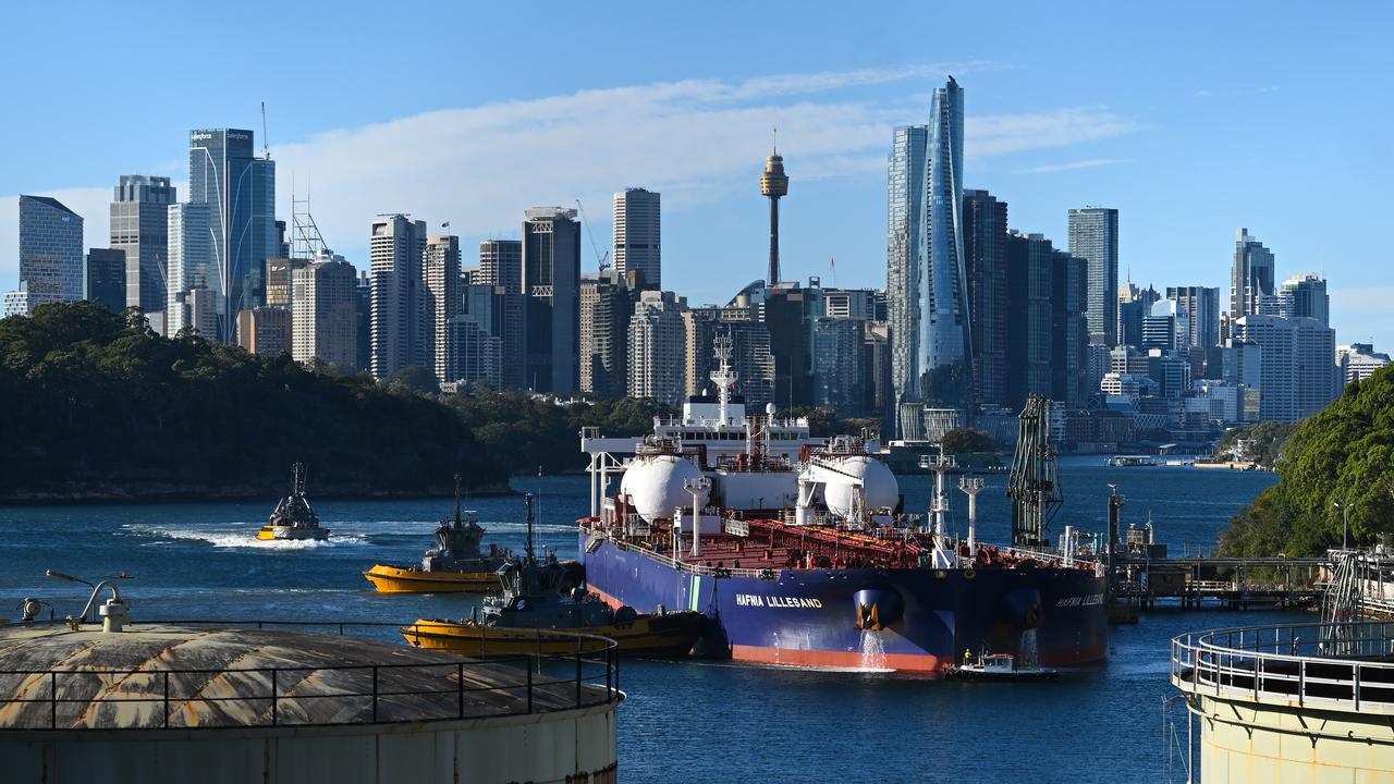 A crude oil tanker in Sydney (file image)