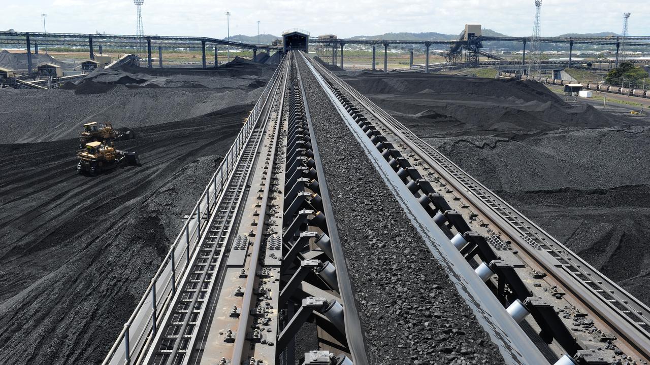 Coal is stockpiled before being loaded on to ships (file image)