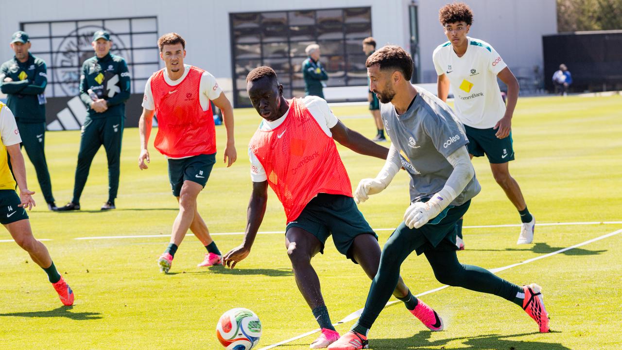 Socceroos players at a training session (file image)