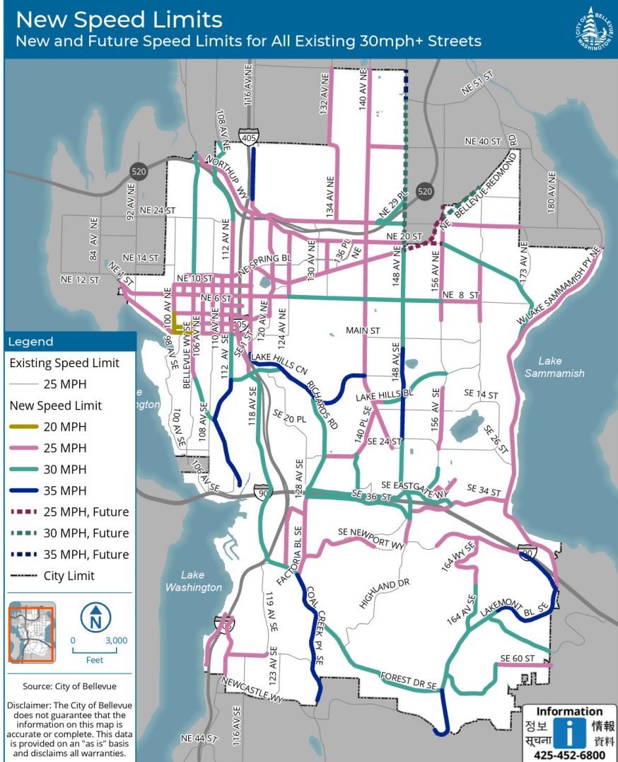 Bellevue Council Approves Reduced Speed Limits in Search of Safety Gains