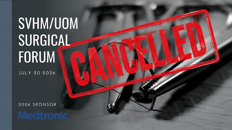 Surgeon Dr Peter Macdonald speech cancelled from event
