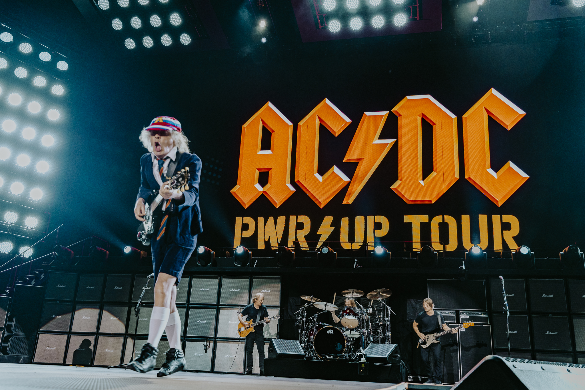 AC/DC performing live at Empower Field at Mile High in Denver, Colorado, on July 28 for their 2026 Power Up Tour