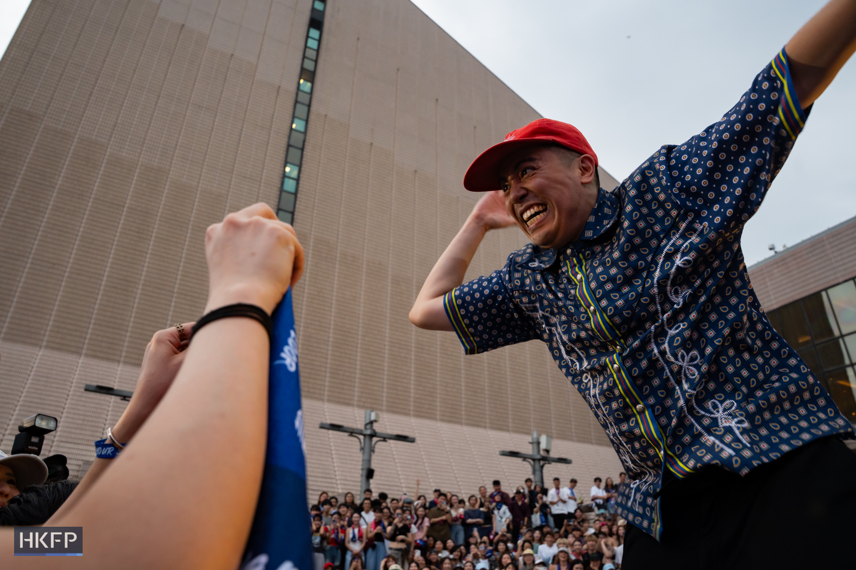 Jose performs on stage during Red Bull Dance Your Style competition in Tsim Sha Tsui, July 19th, 2026. Photo: Kyle Lam/HKFP.