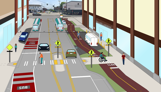 Seattle Advances Design for Leary Way Bikeway, While Advocates Push for Shilshole