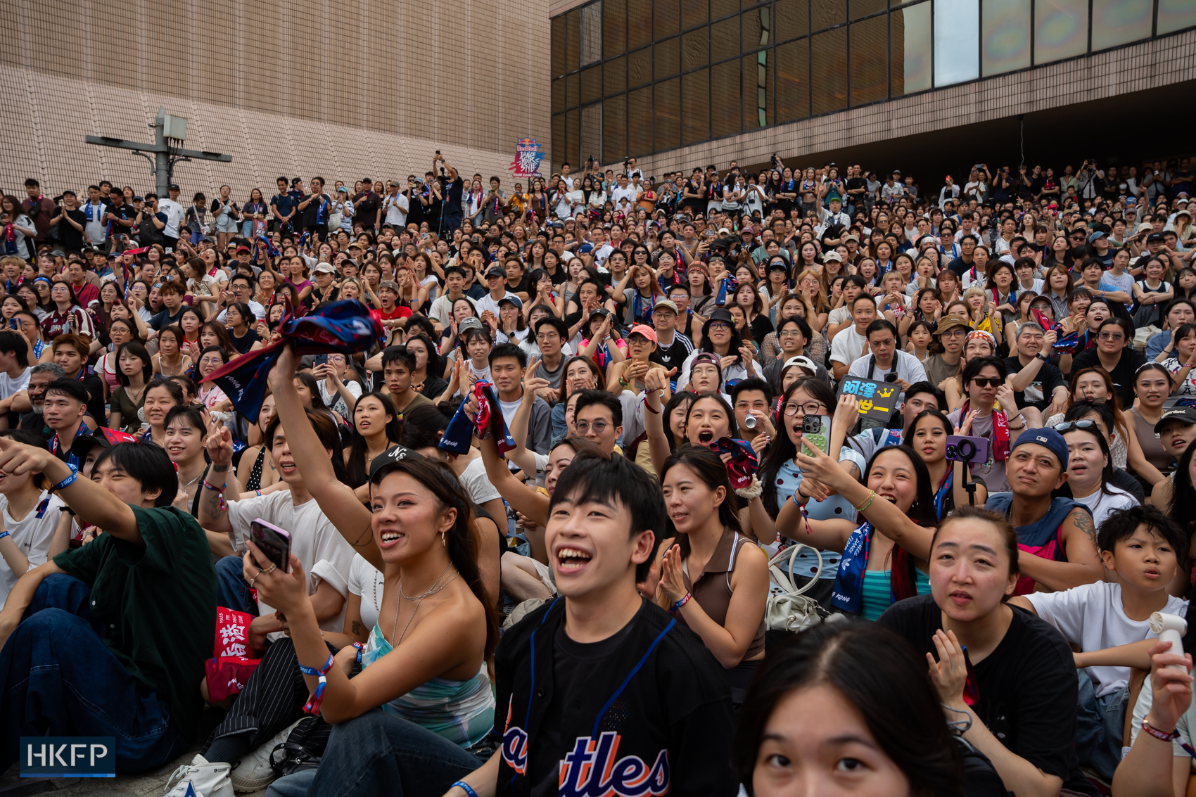 People gather and join the Red Bull Dance Your Style competition in Tsim Sha Tsui, July 19th, 2026. Photo: Kyle Lam/HKFP.