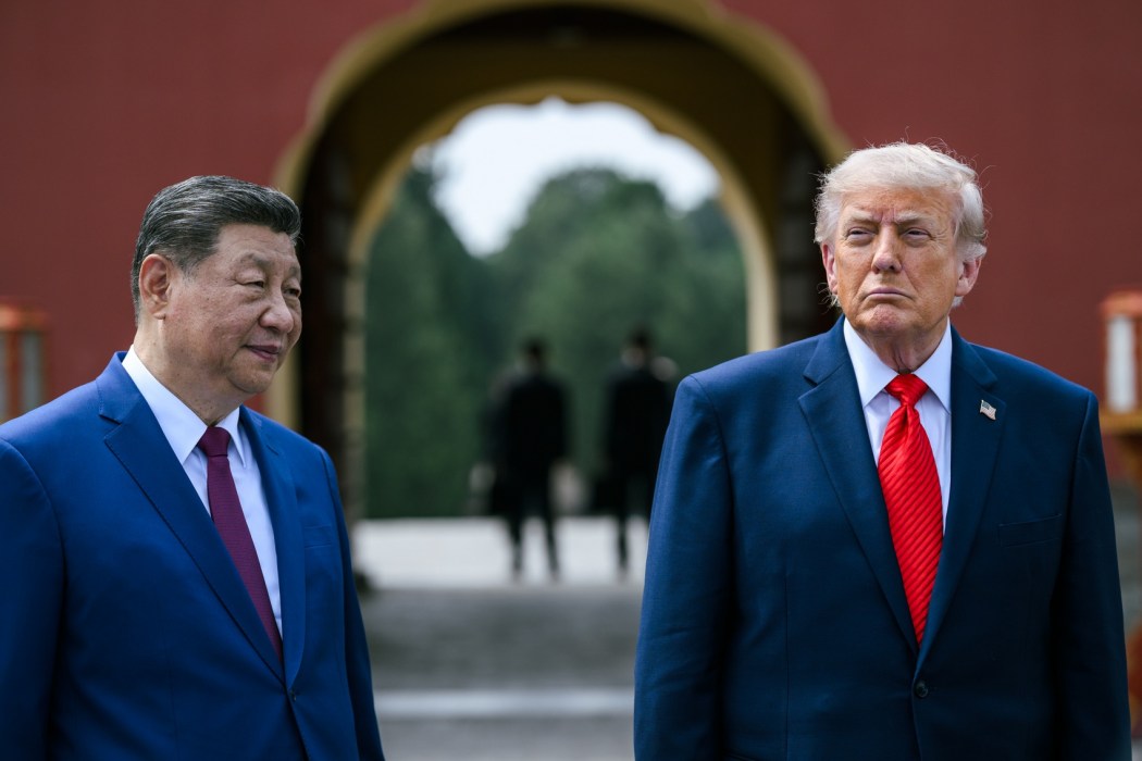 US President Donald Trump and Chinese President Xi Jinping tour the Hall of Prayer of Good Harvest at the Temple of Heaven in Beijing on May 14, 2026. Photo: The White House, via Flickr.