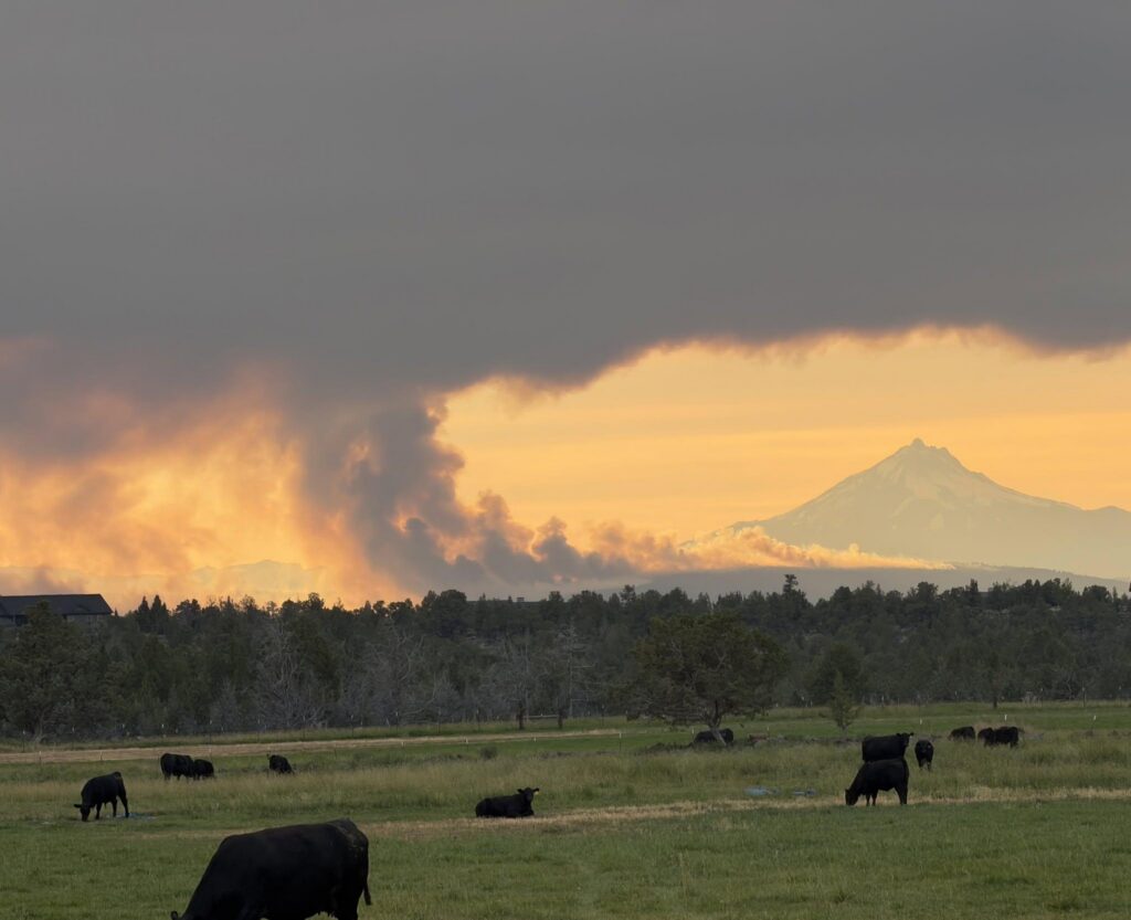 The Akawa Butte Fire in Central Oregon on July 22, 2026. (Photo courtesy of the Oregon Department of Forestry)
