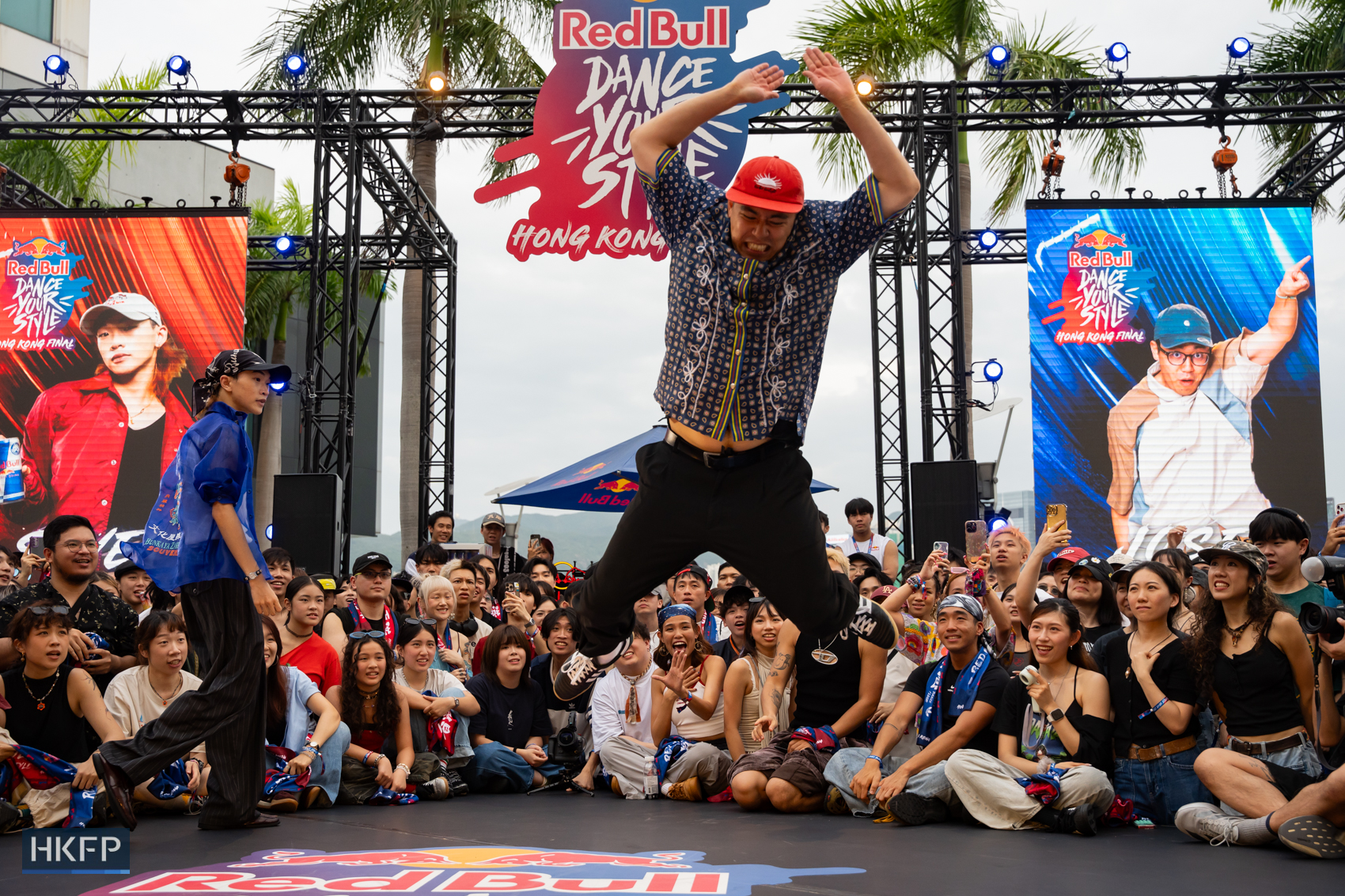 Jose performs on stage during Red Bull Dance Your Style competition in Tsim Sha Tsui, July 19th, 2026. Photo: Kyle Lam/HKFP.