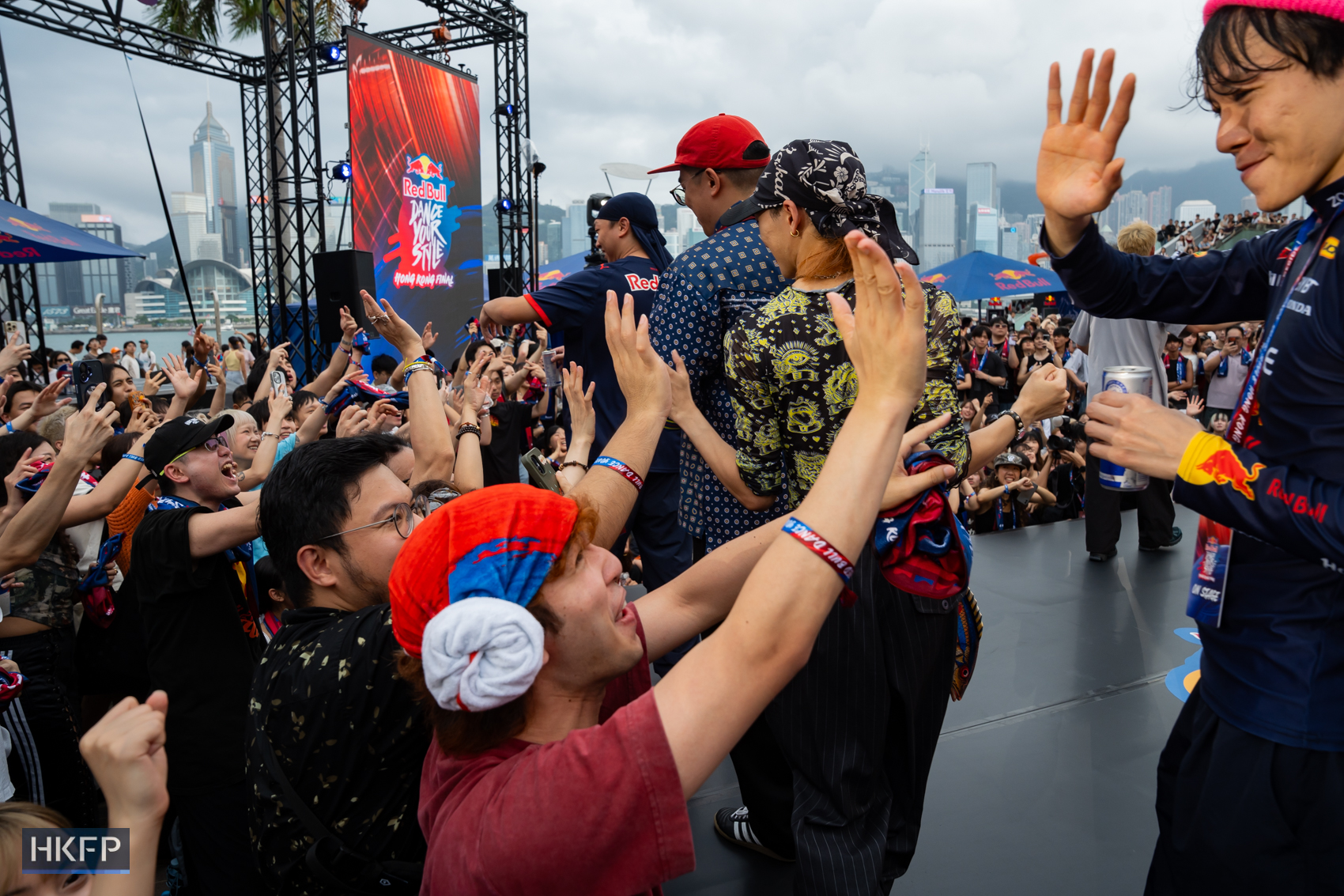People gather and join the Red Bull Dance Your Style competition in Tsim Sha Tsui, July 19th, 2026. Photo: Kyle Lam/HKFP.