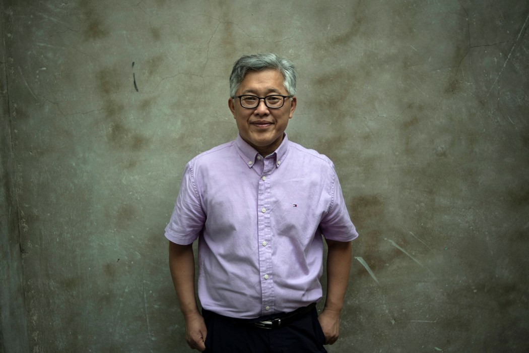 Ezra Jin Mingri, head pastor of the Zion church, poses in Beijing on September 12, 2018, days after authorities shut down the "underground" Protestant church. File photo: Fred Dufour/AFP.