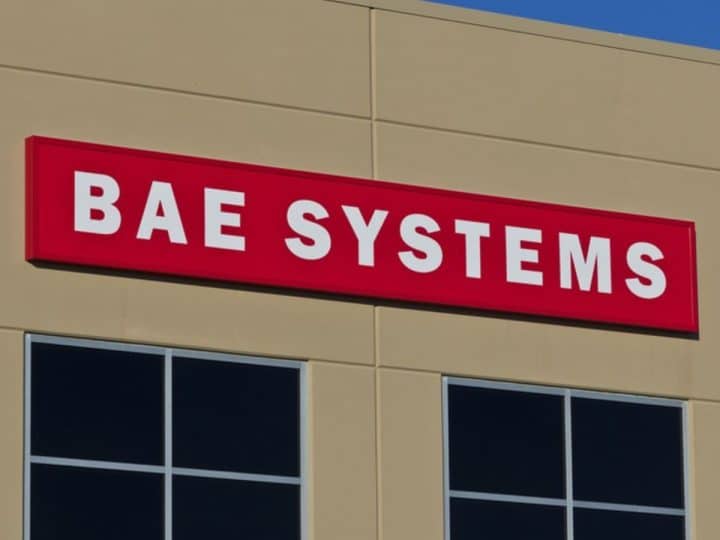 BAE Systems sign on building