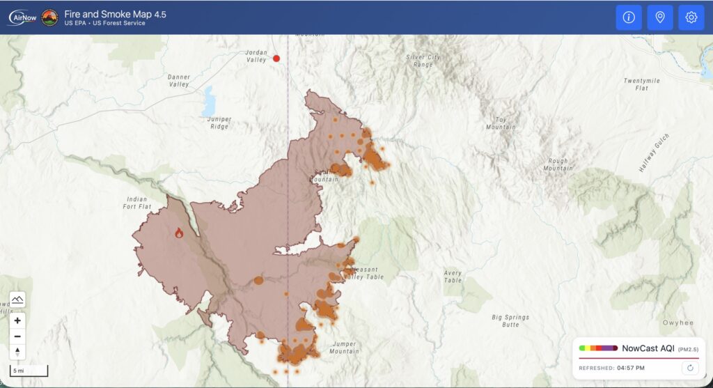 Big Grass Fire map