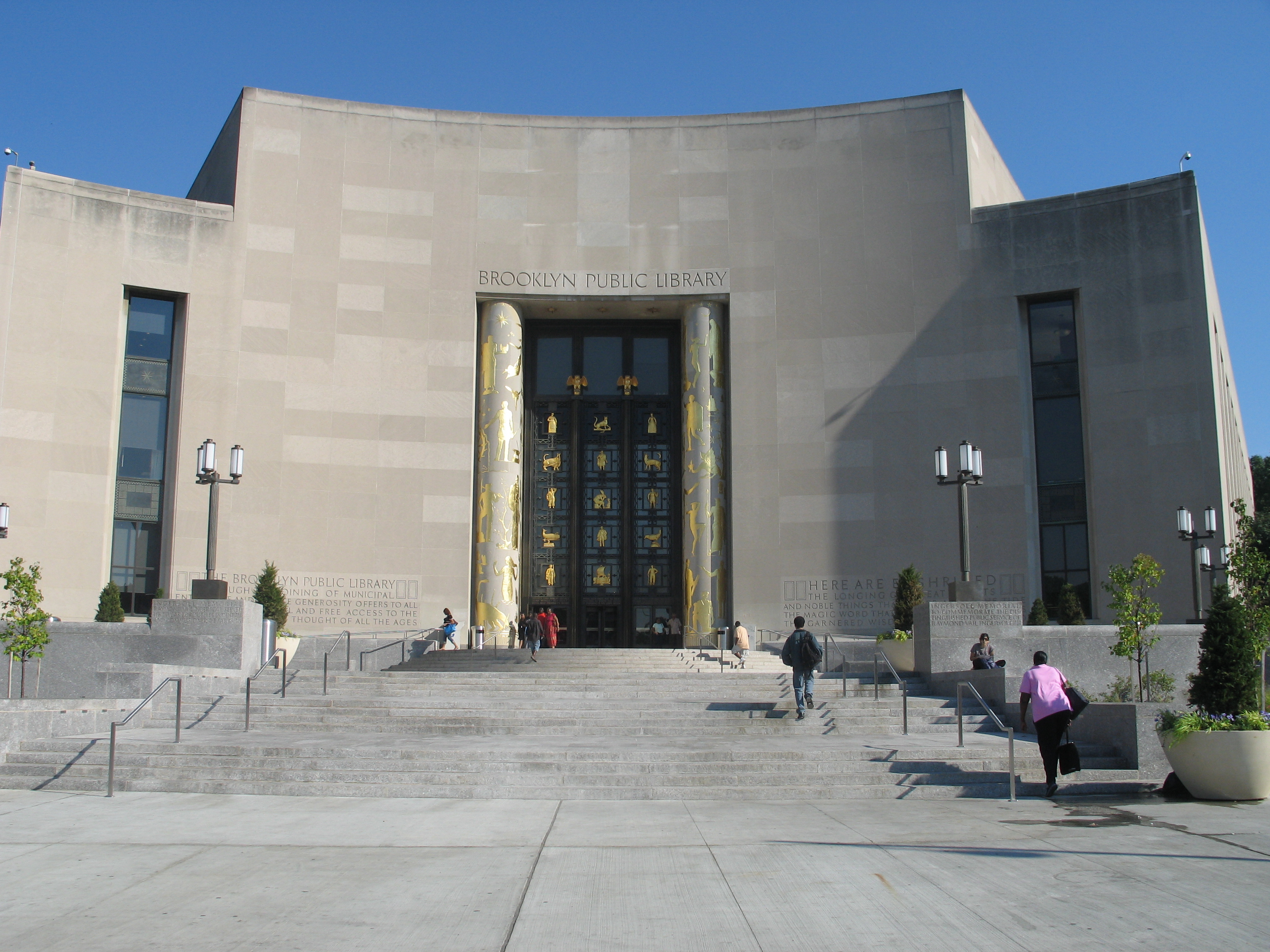 The exterior of the central branch of the Brooklyn Public Library.