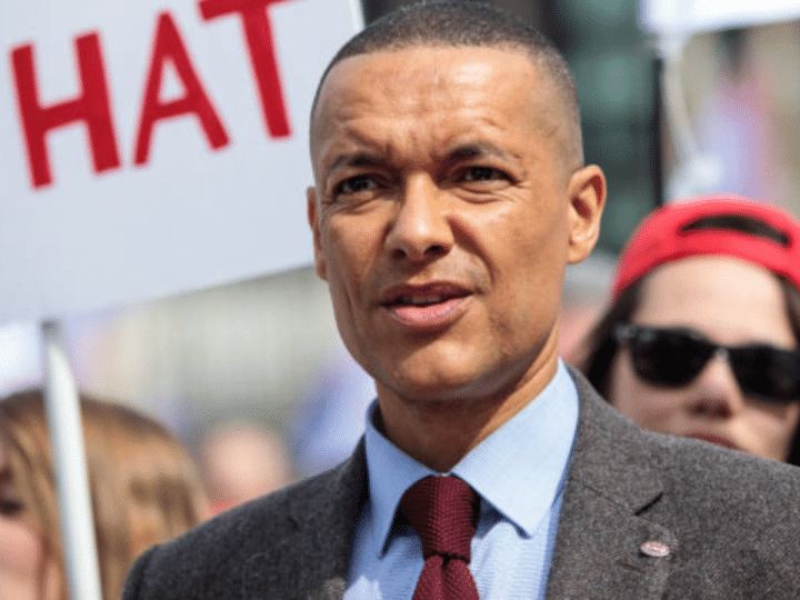 MP Clive Lewis pictured at a rally