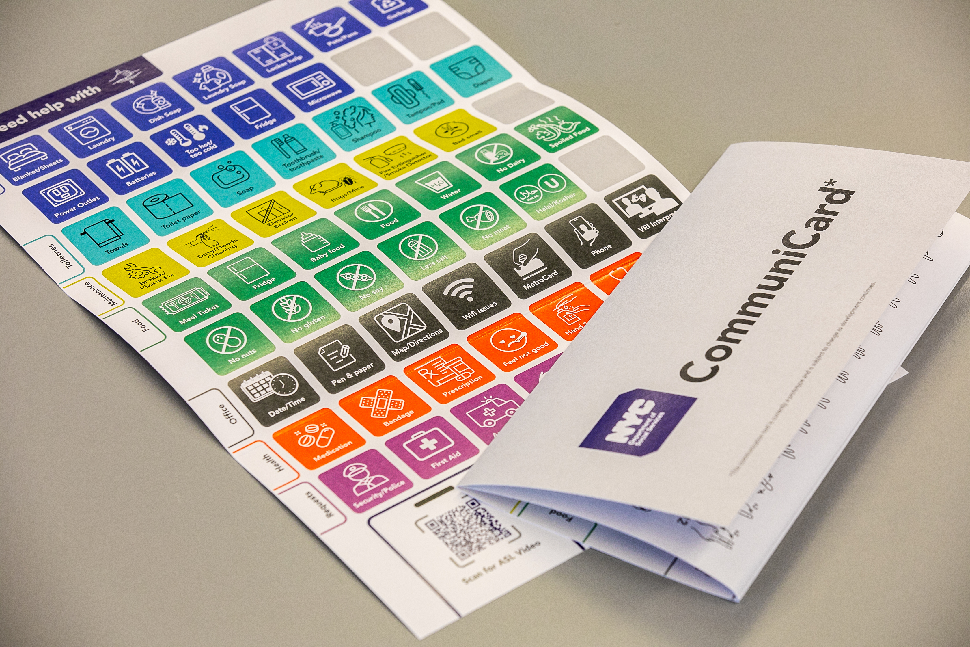 The CommuniCards will be distributed to shelters to help residents who are deaf or hard of hearing.