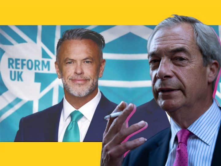 Nigel Farage and Glenn Gibbins of Reform UK