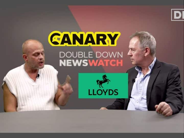 Steve Topple of the Canary speaking to Richard Sanders of Double Down News about the Lloyds debanking scandal