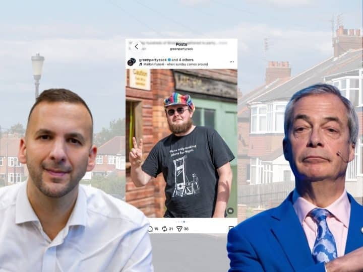 Zack Polanski of the Green Party and Nigel Farage of Reform UK