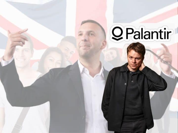 Zack Polanski of the Green Party and Louis Mosley of Palantir