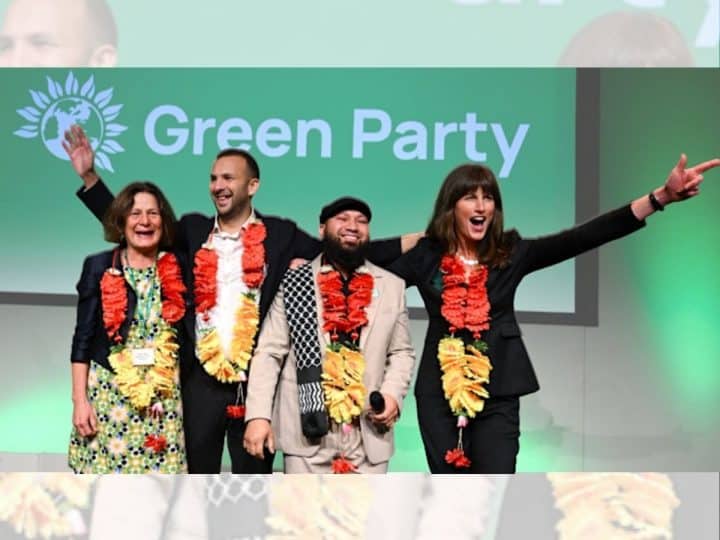 Zack Polanski, Mothin Ali, and Rachel Millward of the Green Party