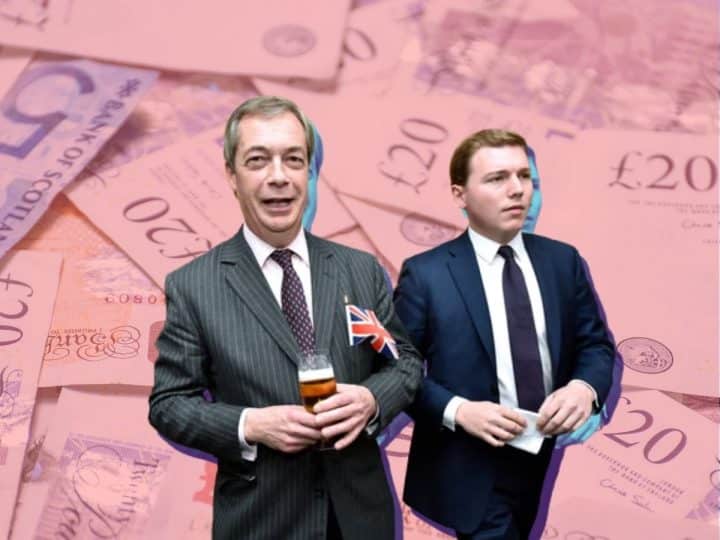 Nigel Farage and George Cottrell of Reform UK