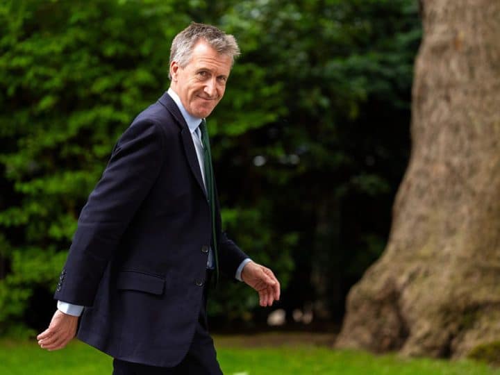Dan Jarvis, defence secretary, photographed while walking outside