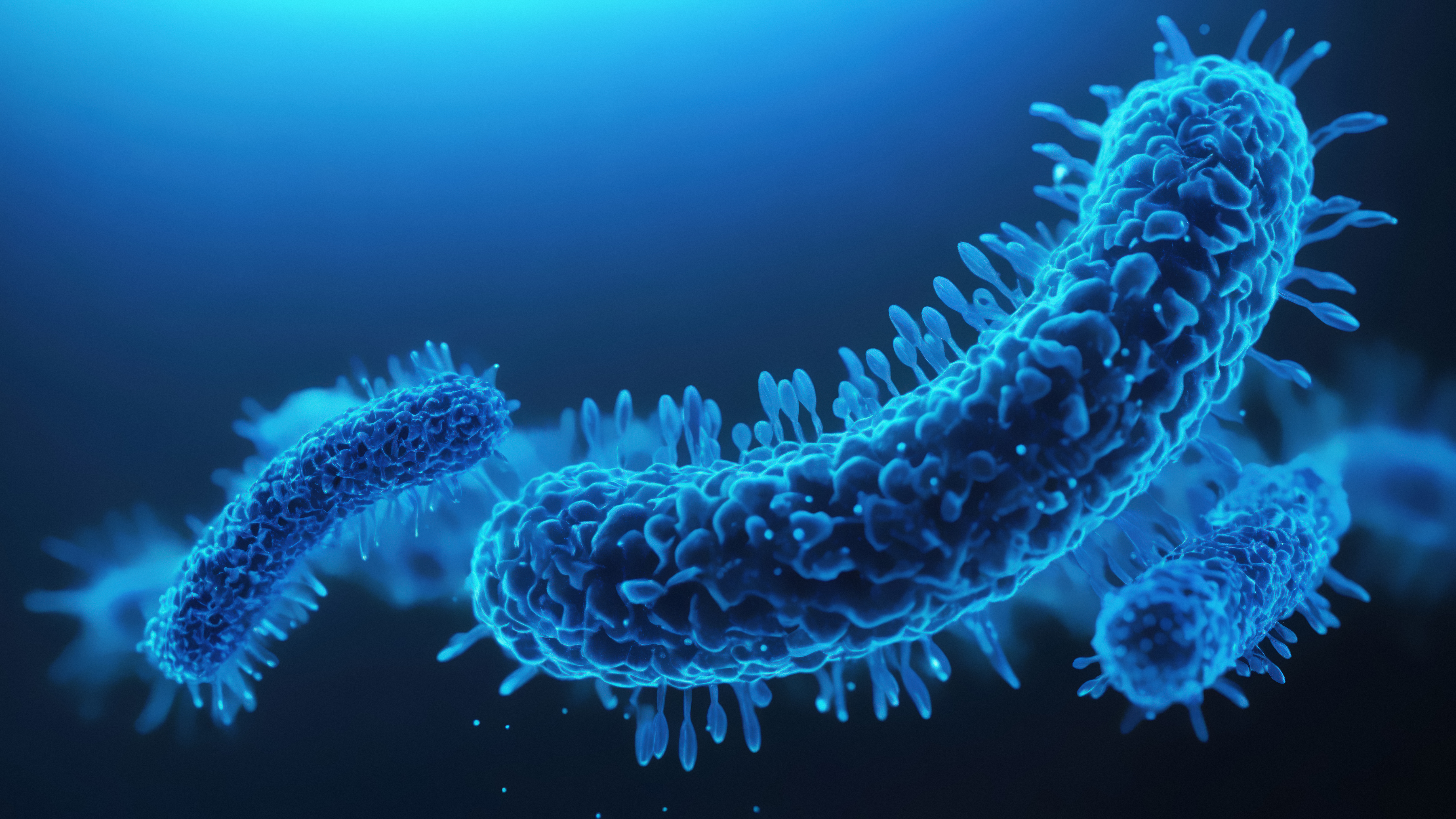 Bacteria medical illustration - 3d rendered microbiology image.