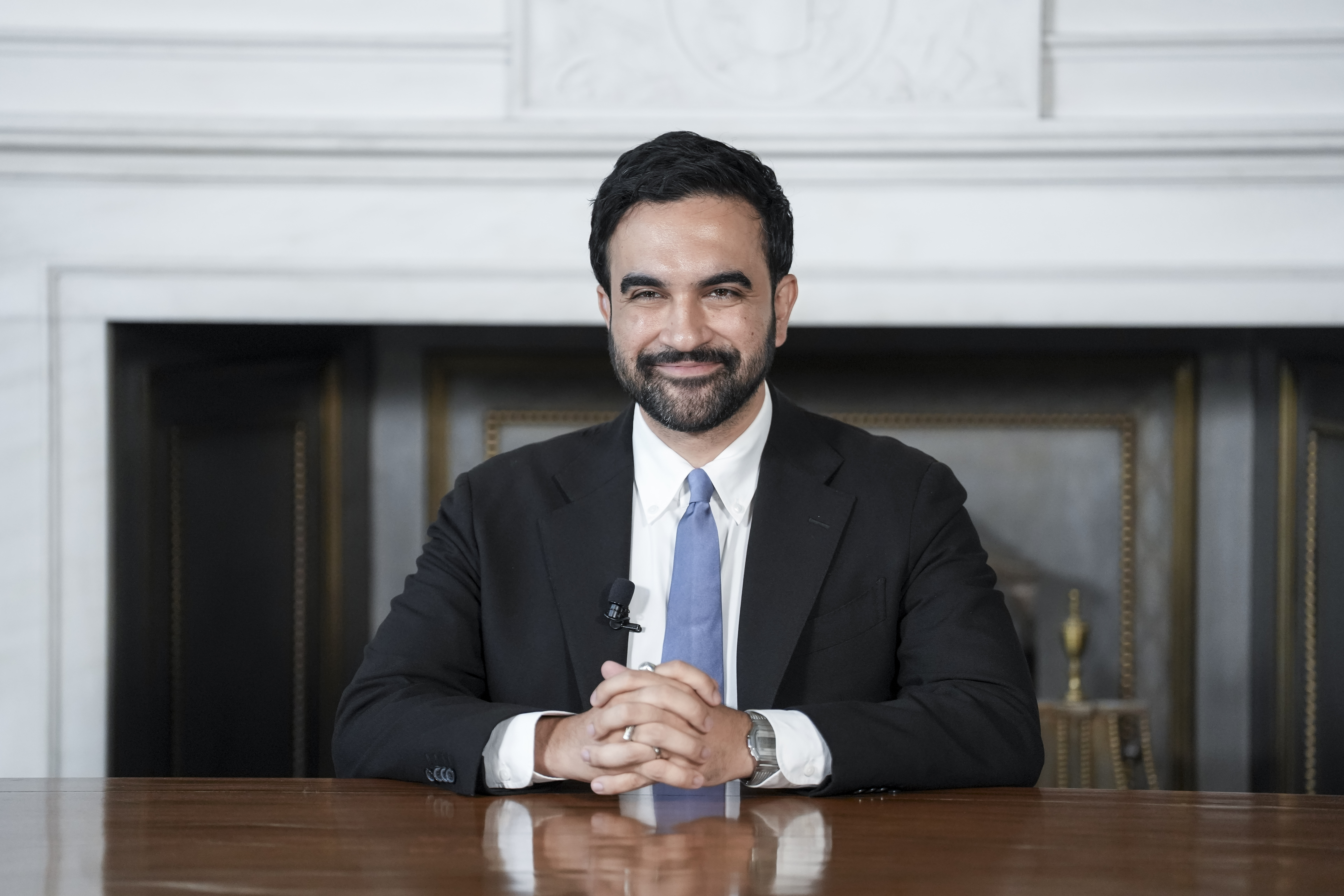 Mayor Mamdani smiles.