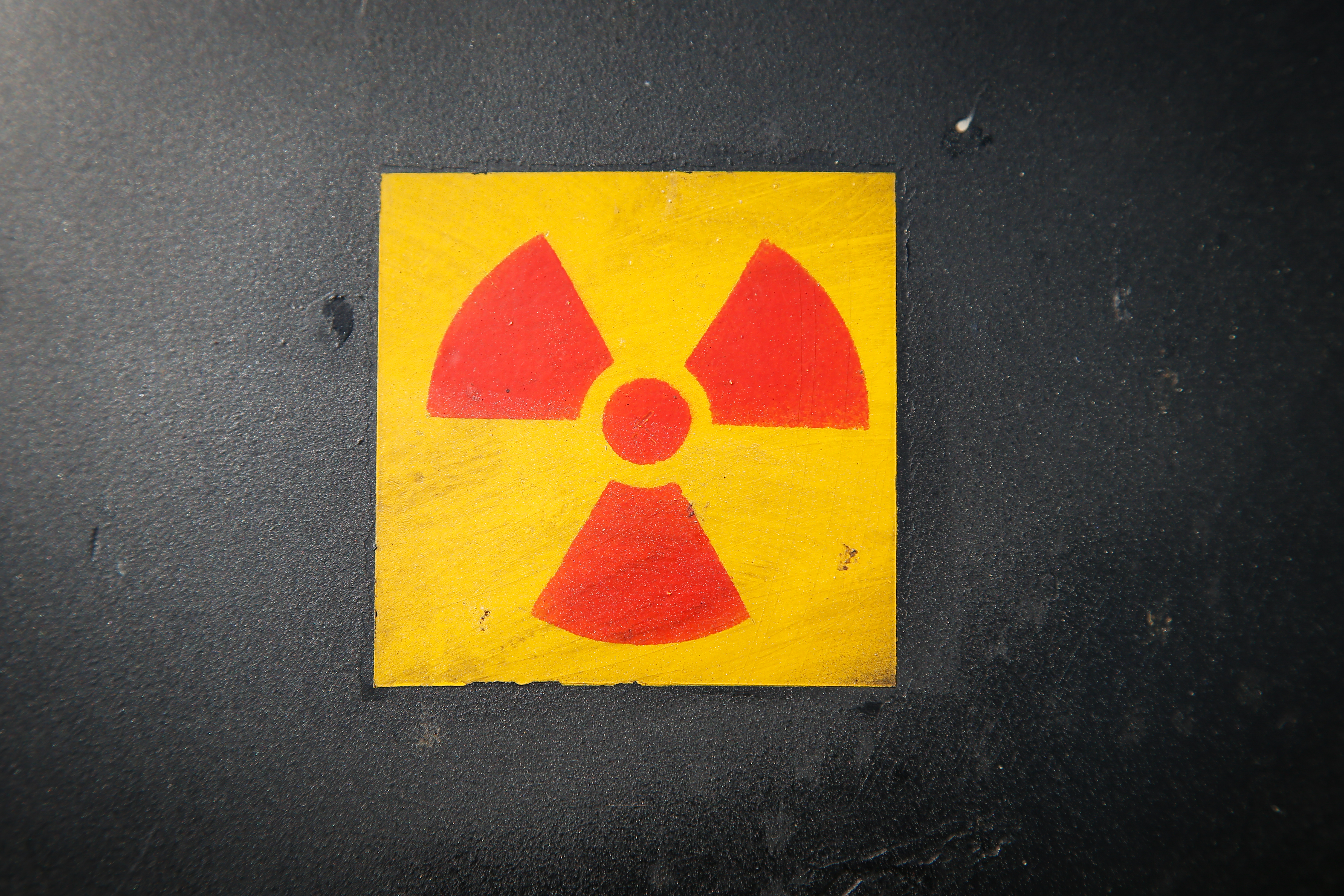 A radioactive sign