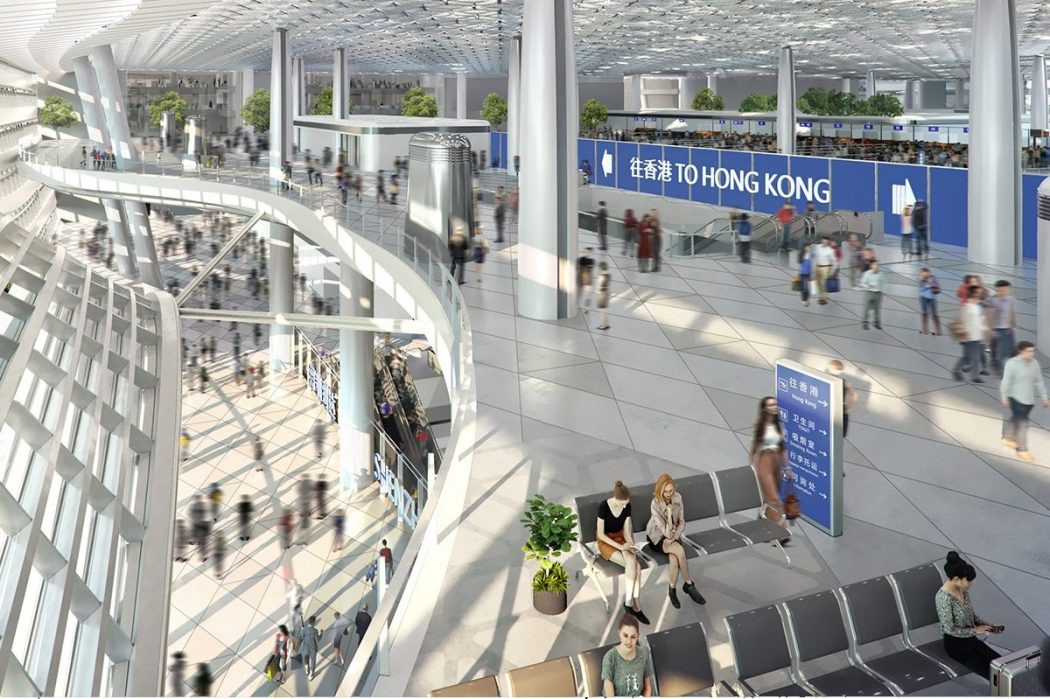 An artist's impression of the new Huanggang port.