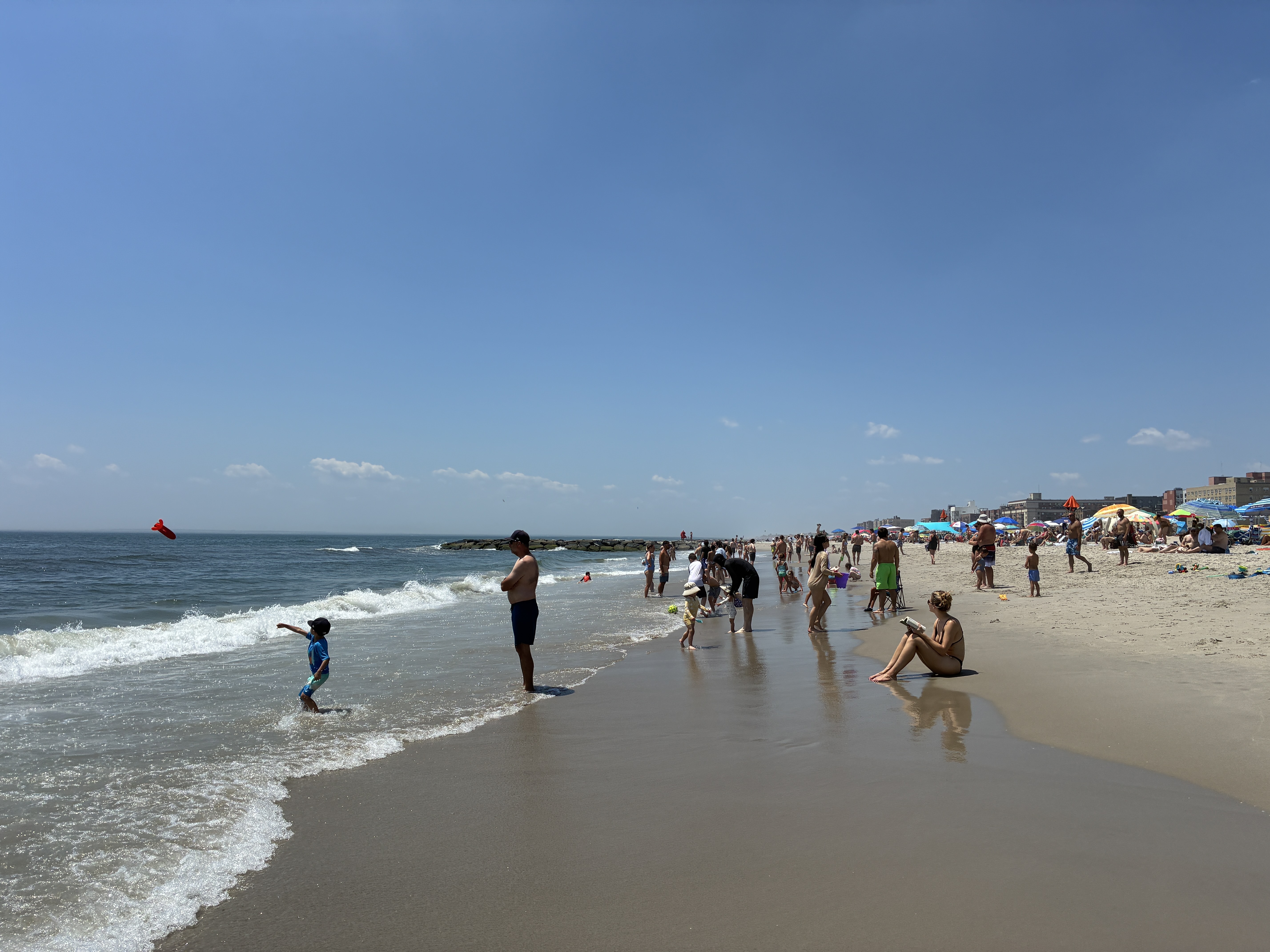 Frustrated beachgoers have been banned from swimming at the Rockaways 23 times this summer.