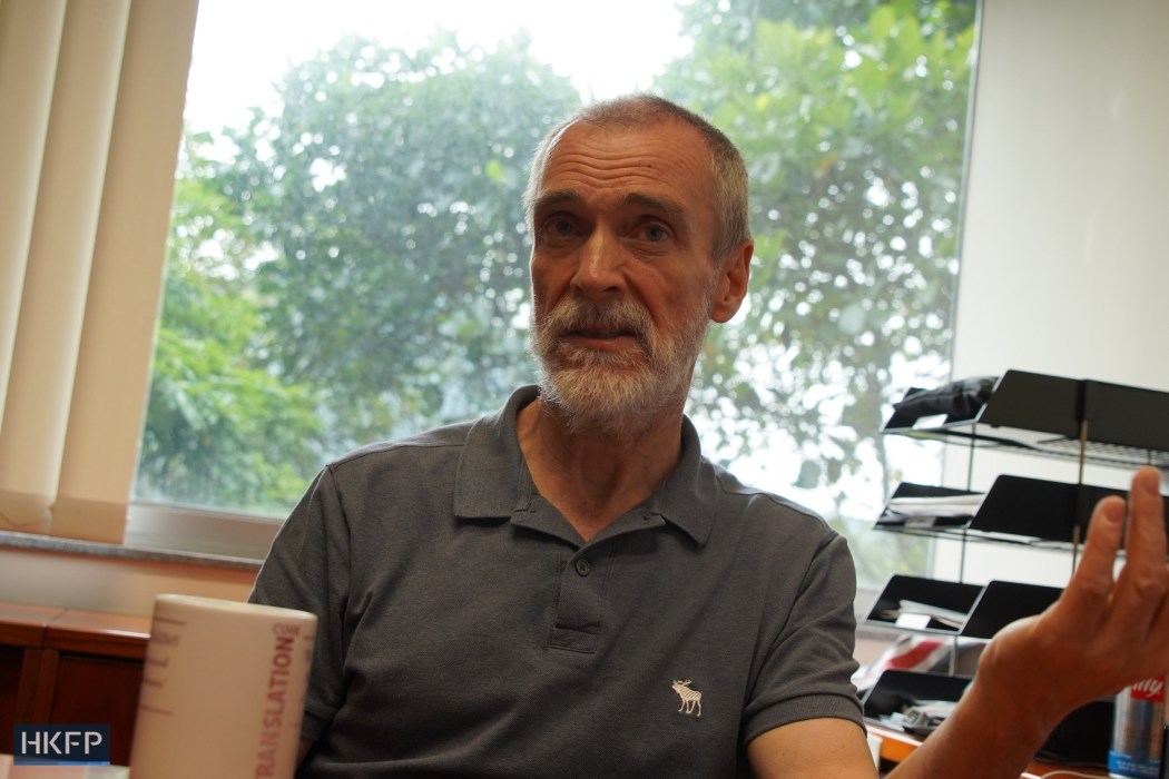 Professor James St Andre at the Chinese University of Hong Kong, on June 5, 2026. Photo: James Lee/HKFP.
